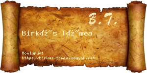 Birkás Tímea névjegykártya